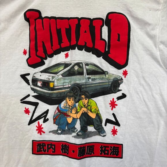 Initial D Takumi Fujiwaras Car Street Racer Anime T-Shirt XL - Picture 2 of 4